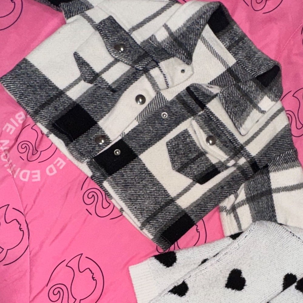 Black and White Plaid Jacket